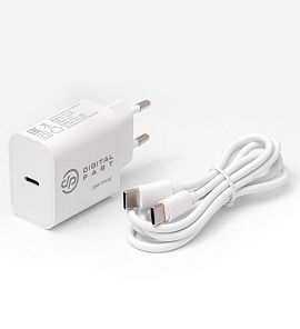 Digitalpart FC-130 USB-C с кабелем Type-C/Type-C (белый)